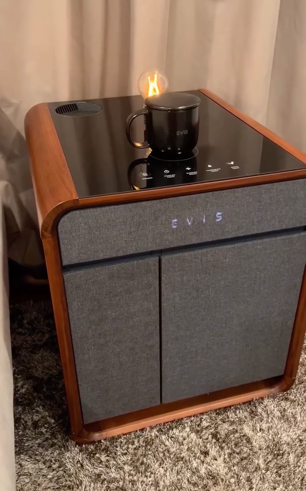 EVIS LuxeCube - Smart Air Purifying Table with Fridge